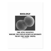 Biology Science Division Multiplication Same Thing Postcard