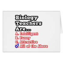Biology Teacher Quiz...Joke Greeting Cards
