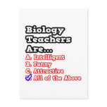 Biology Teacher Quiz...Joke Postcards