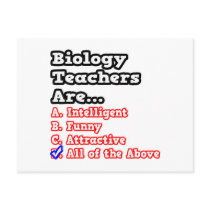 Biology Teacher Quiz...Joke Postcards
