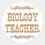 Biology Teacher Round Sticker