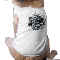 Biomechanical Draconic Unicycle Dog Clothes