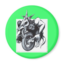 Biomechanical Draconic Unicycle magnets