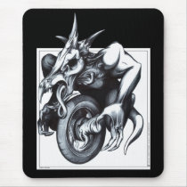 Biomechanical Draconic Unicycle mousepads