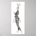 Biomechannequin Woman 2 - 3D Goth Mannequin Posters