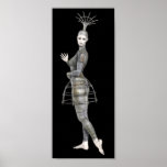 Biomechannequin Woman 2 - 3D Goth Mannequin Posters