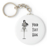 Biomechannequin Woman 3 - 3D Goth Mannequin Key Chain