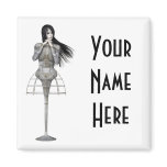 Biomechannequin Woman 3 - 3D Goth Mannequin Magnets