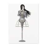 Biomechannequin Woman 3 - 3D Goth Mannequin Postcards