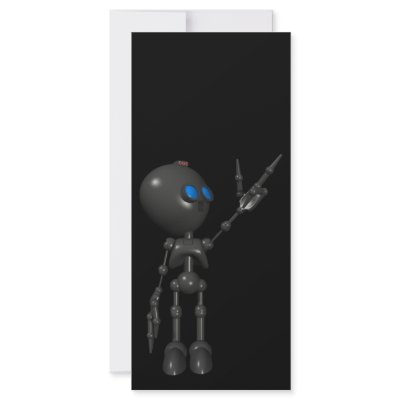 Bionic Boy 3D Robot - Finger Guns 2 - Original Rack Card Template by BionicBoys