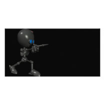 Bionic Boy 3D Robot - Finger Guns - Original Photo Greeting Card