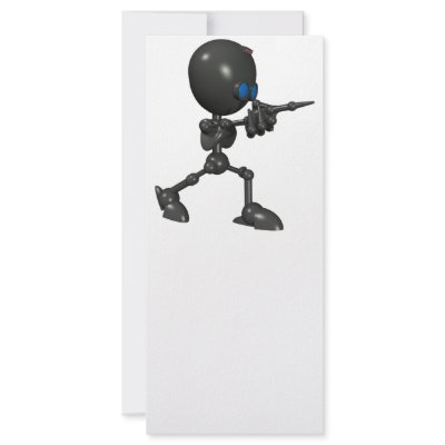 Bionic Boy 3D Robot - Finger Guns - Original Personalized Rack Card by BionicBoys