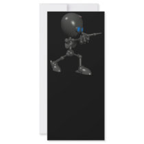 Bionic Boy 3D Robot - Finger Guns - Original Rack Cards