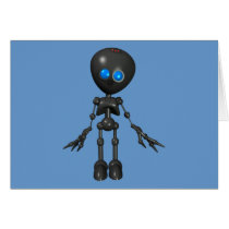 Bionic Boy 3D Robot - Looking Forward Card