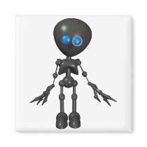 Bionic Boy 3D Robot - Looking Forward Refrigerator Magnet