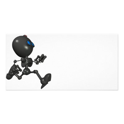 Bionic Boy 3D Robot - Running - Original Custom Photo Card by BionicBoys