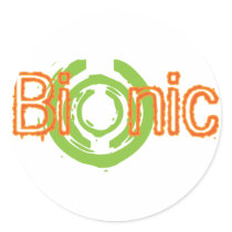 Bionic Edgy Logo Tees and Gifts stickers by TeeShirtsTShirts Bionic Edgy Logo Tees and Gifts stickers