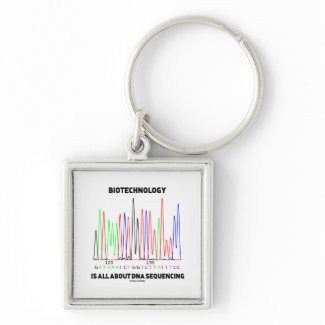 Biotechnology Is All About DNA Sequencing Key Chain