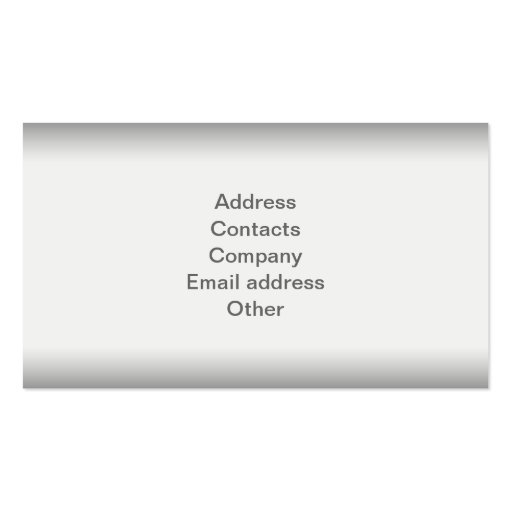 Biotechnology & Pharmaceuticals business card (back side)