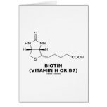 Biotin (Vitamin H Or B7) Chemical Molecule Greeting Card