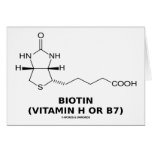 Biotin (Vitamin H Or B7) Chemical Molecule Greeting Cards