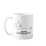 Biotin (Vitamin H Or B7) Chemical Molecule mugs