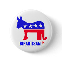 Bipartisan Animal Pinback Button