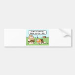 biped caveman think on feet bumper sticker