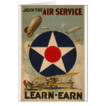 Biplane Blimp Airship Airplane Vintage Art cards