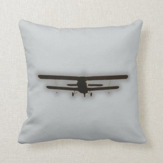biplane throw pillows