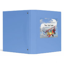 Biplane Towing Banner Customizable Vinyl Binders