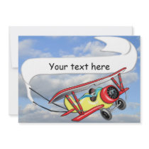Biplane Towing Banner Customizable Custom Announcements