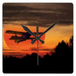 biplane wall clock