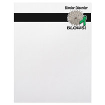 Bipolar Disorder Blows Awareness Design Custom Letterhead