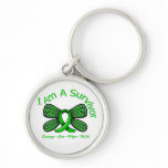 Bipolar Disorder Butterfly I Am A Survivor Key Chain