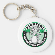 Bipolar Disorder Cat Fighter Keychain