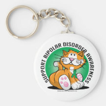 Bipolar Disorder Cat Keychains
