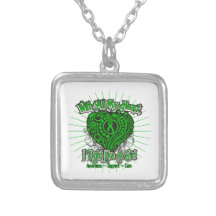 Bipolar Disorder Heart I Fight Like A Girl Necklace