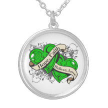 Bipolar Disorder Hope Faith Dual Hearts Pendants