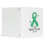 Bipolar Disorder Ribbon of Butterflies Vinyl Binders
