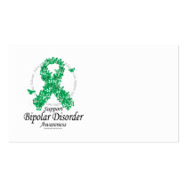 Bipolar Disorder Ribbon of Butterflies business cards