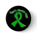 Bipolar Disorder There's Always Hope Floral Pinback Button