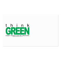Bipolar Disorder THINK Green business cards