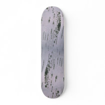 Birch bark detail custom skate board