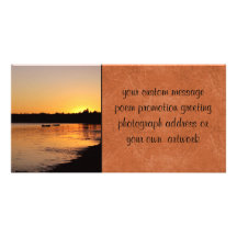 Birch Bay Sunset Personalized Photo Card