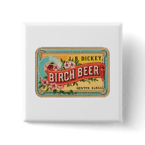 BIRCH BEER VINTAGE POSTER ART PRINT PINBACK BUTTON