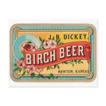 BIRCH BEER VINTAGE POSTER ART PRINT POSTCARD