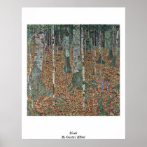 Birch By Gustav Klimt Poster