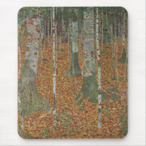 Birch Forest by Gustav Klimt Mouse Pad