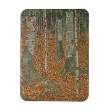Birch Forest by Gustav Klimt Rectangle Magnets